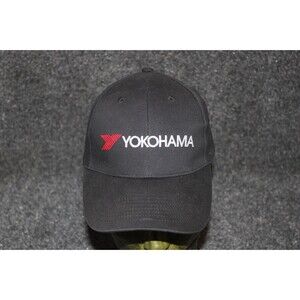 Yokohama Tires Adjustable Black Hat Cap Auto Truck MTR Japan USA